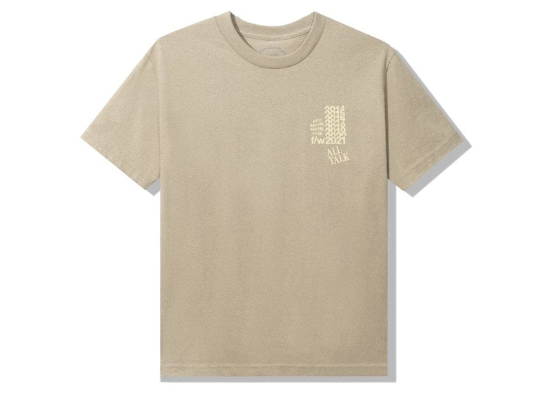 Anti Social Social Club All Talk On A Blog Tee Sand