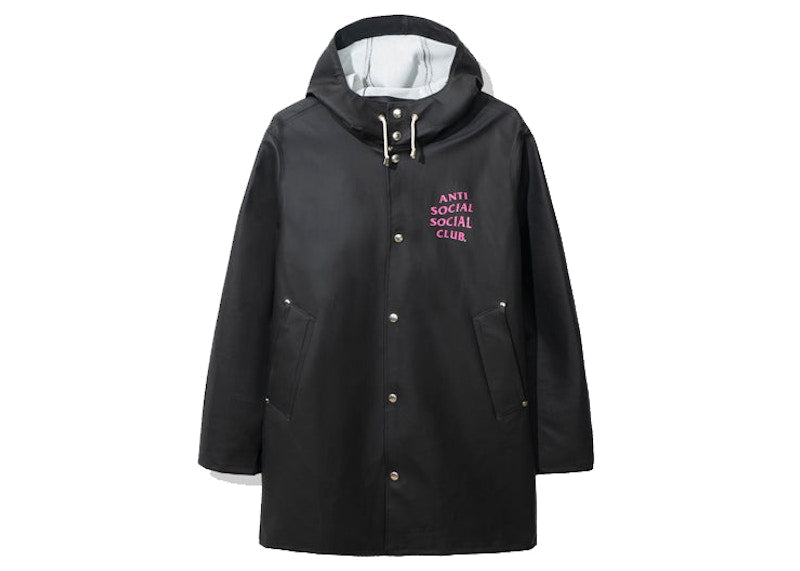 Anti Social Social Club Assc X Stutterheim Raincoat Black