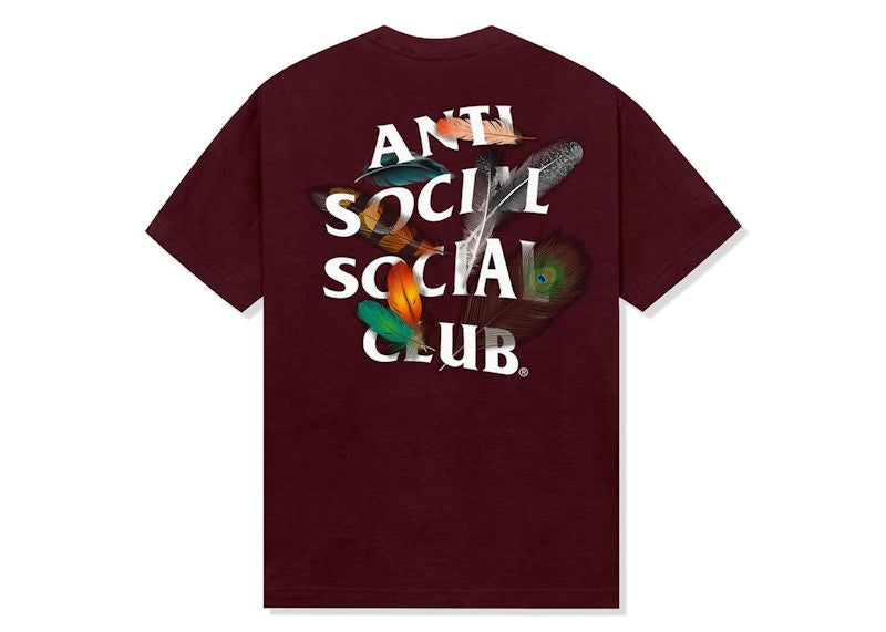 Anti Social Social Club Birdbath Tee Maroon