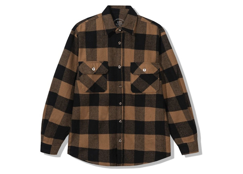 Anti Social Social Club Bored Games Flannel Brown