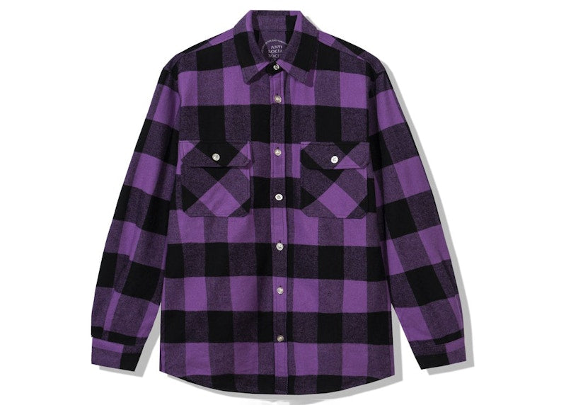Anti Social Social Club Bored Games Flannel Purple