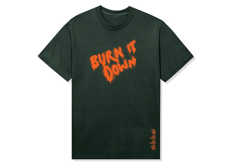 Anti Social Social Club Burn It Down Tee Green