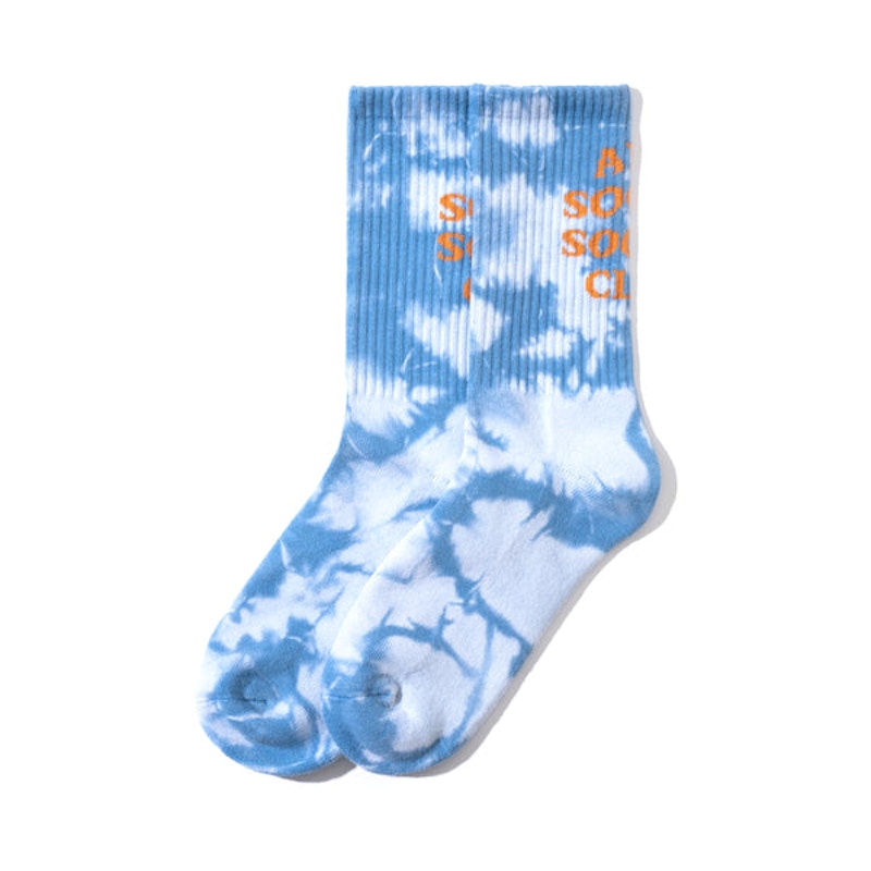 Anti Social Social Club Call My Bluff Socks Blue Tie Dye