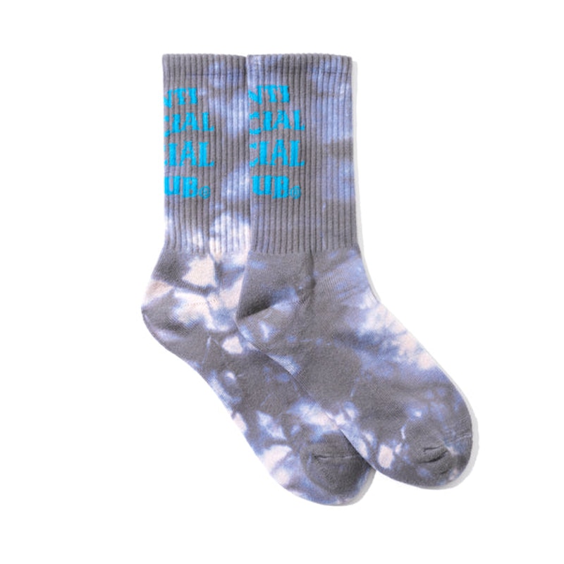 Anti Social Social Club Call My Bluff Socks Grey Tie Die