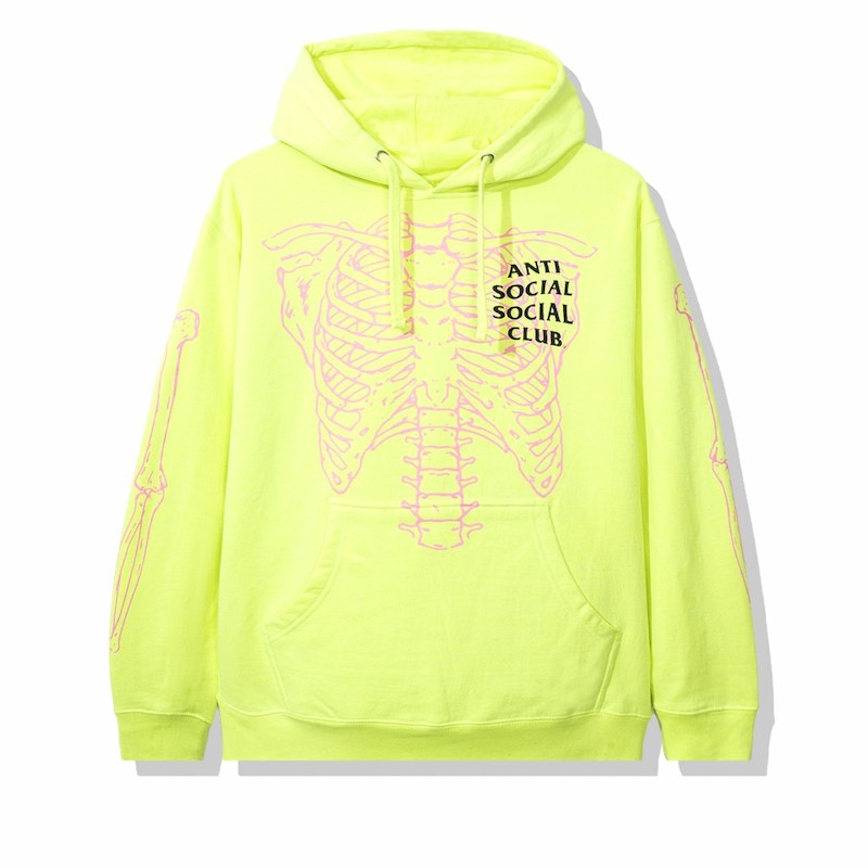 Anti Social Social Club Car Underwater Hoodie Neon Yellow