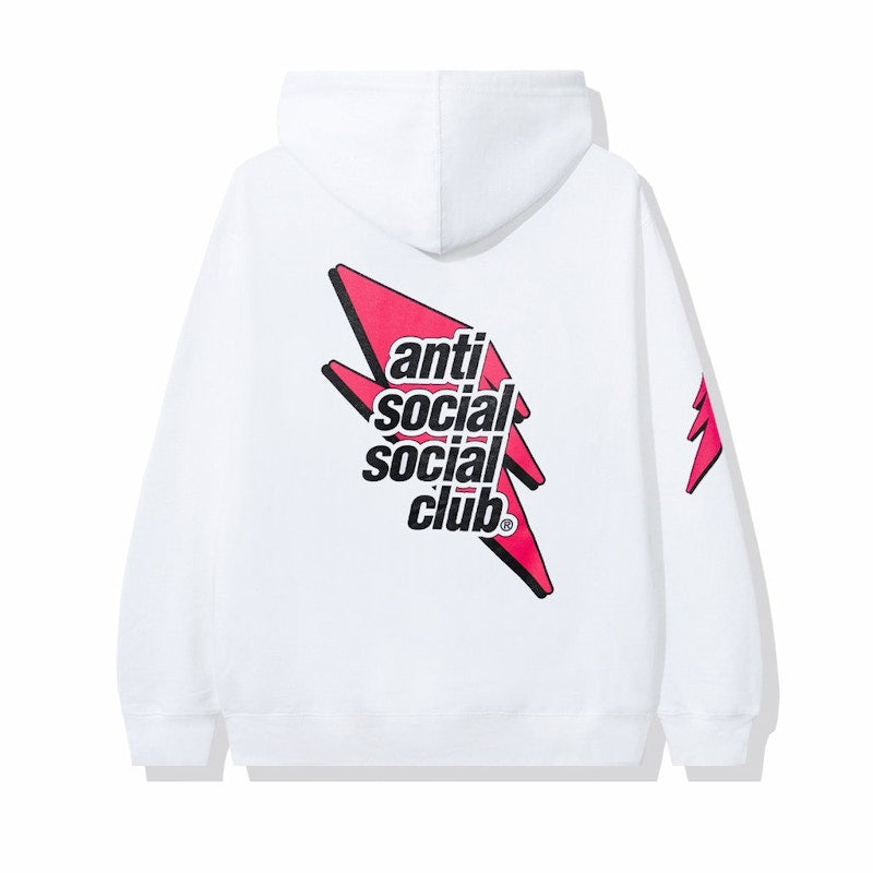 Anti Social Social Club Careless Bolt Hoodie White/Pink