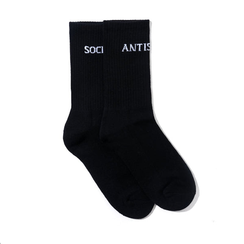 Anti Social Social Club Catchphrase Socks Black