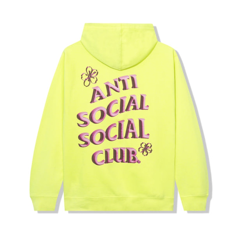 Anti Social Social Club Coral Crush Zip Up Hoodie Yellow