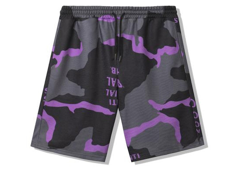 Anti Social Social Club Cotton Candy Shorts Black Camo
