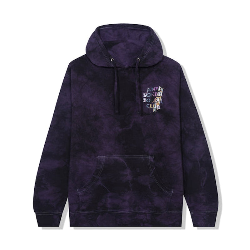 Anti Social Social Club Dissociative Hoodie Black/Purple Tie Dye