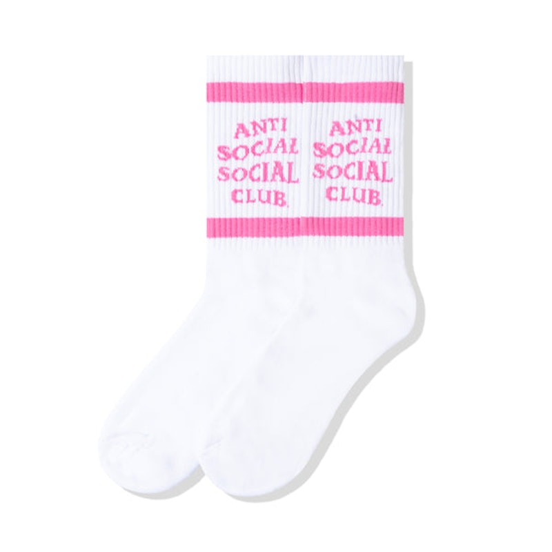 Anti Social Social Club Down The Tube Socks Pink/White