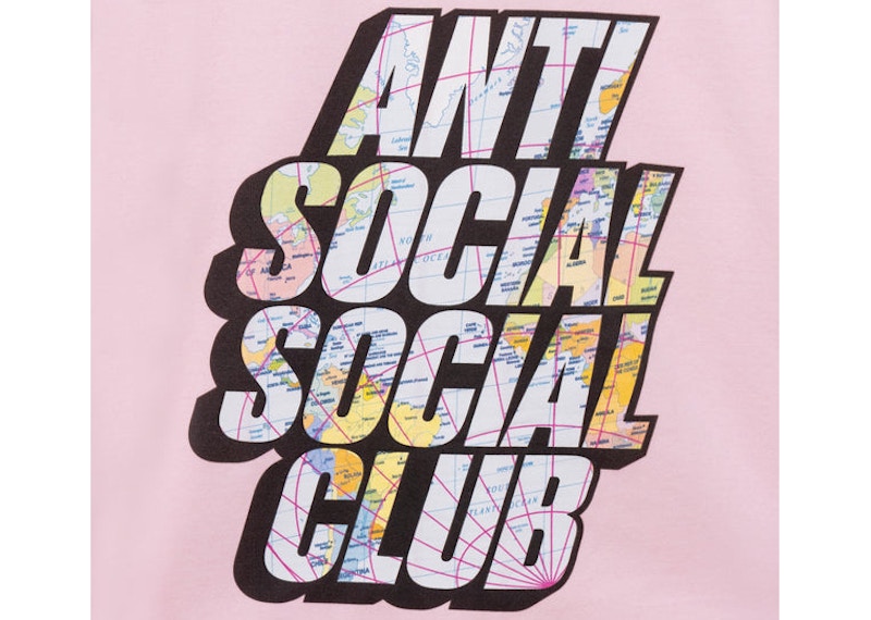 Anti Social Social Club Drop A Pin Hoodie Pink