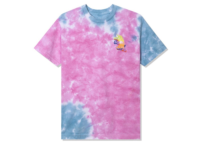 Anti Social Social Club Entheogen Tie Dye Tee Pink/Blue