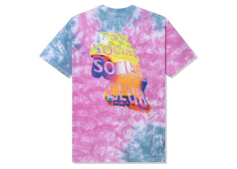 Anti Social Social Club Entheogen Tie Dye Tee Pink/Blue