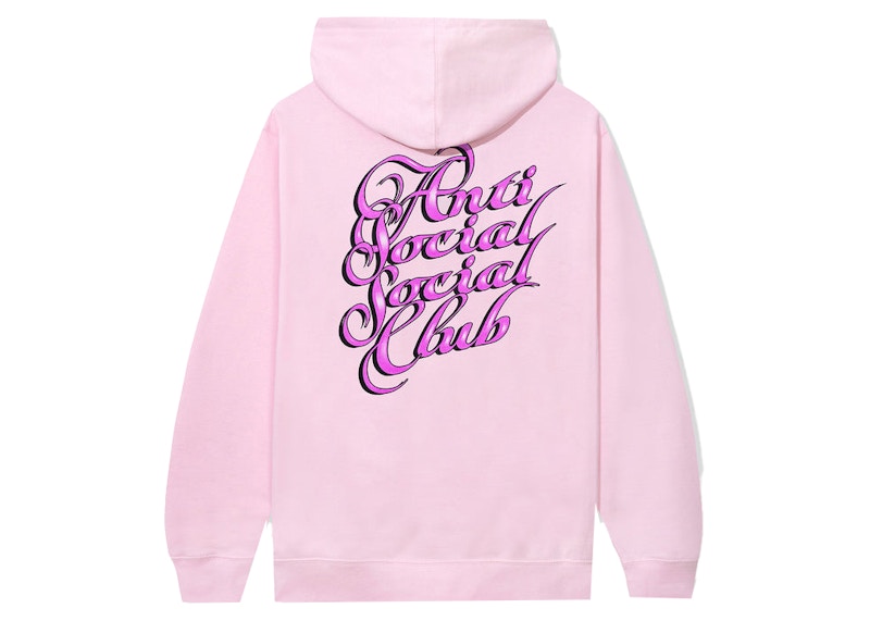 Anti Social Social Club Eyelash Hoodie Pink