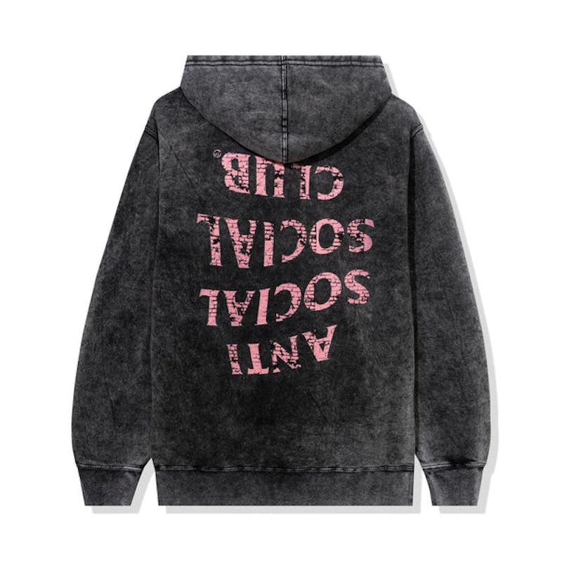 Anti Social Social Club Fall Through The Cracks Washed Hoodie Black