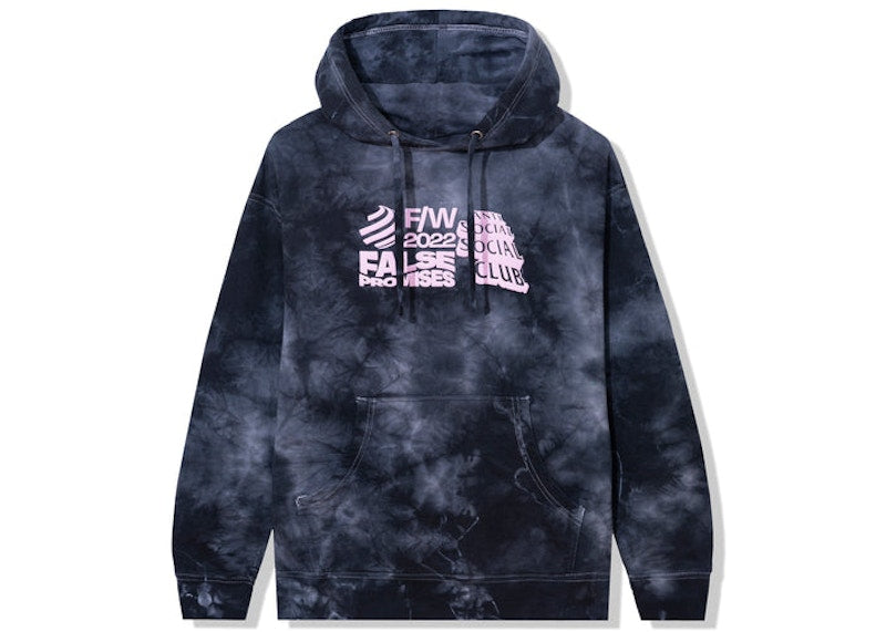 Anti Social Social Club False Promises Hoodie Black Tie Dye