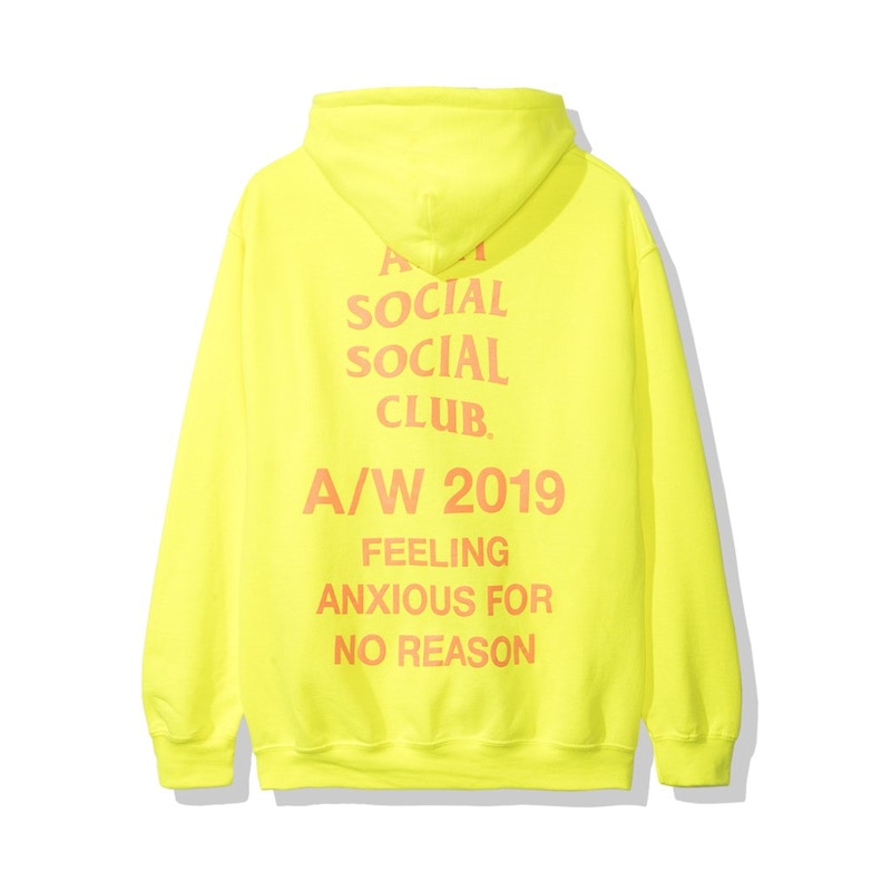 Anti Social Social Club Feeling Anxious Hoodie (FW19) Neon Green