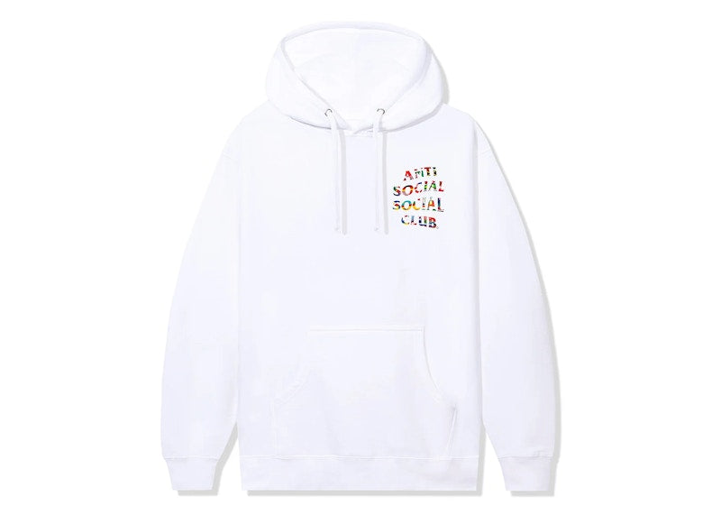 Anti Social Social Club Flag Collage Hoodie White