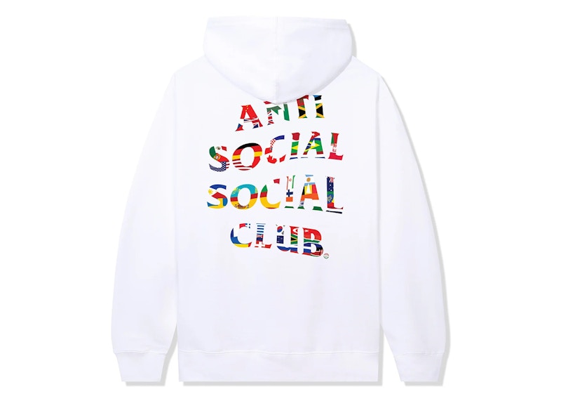 Anti Social Social Club Flag Collage Hoodie White