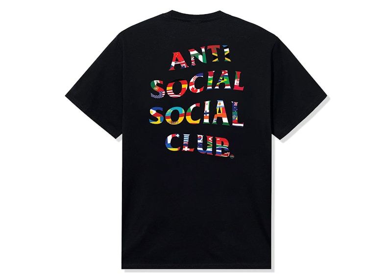 Anti Social Social Club Flag Collage Tee Black