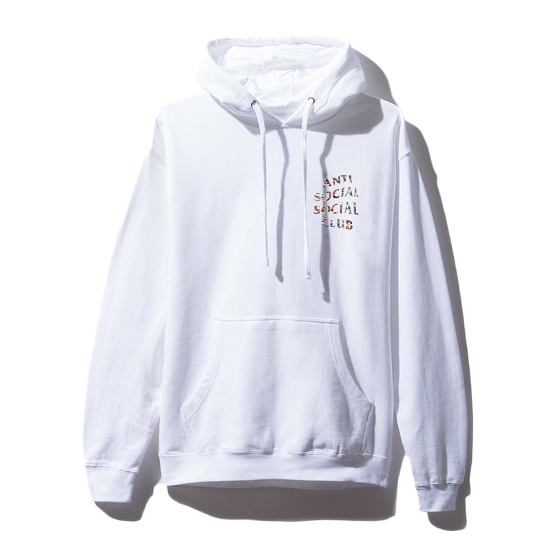 Anti Social Social Club Flag Hoodie White