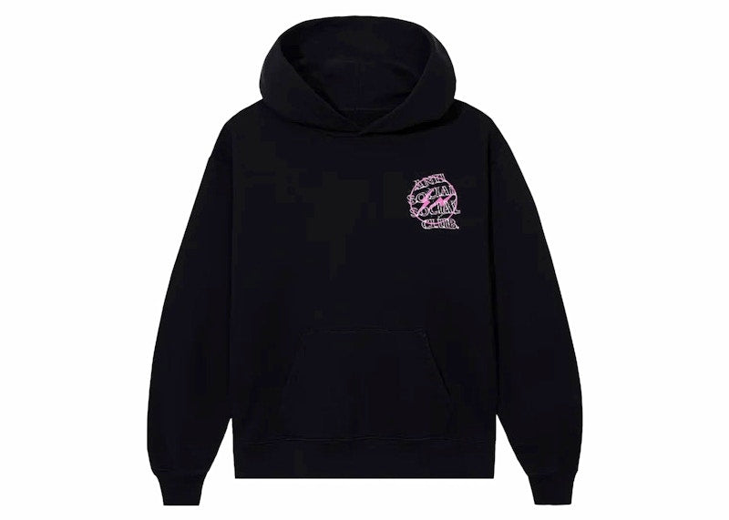 Anti Social Social Club Fragment Bolt Hoodie Black/Pink