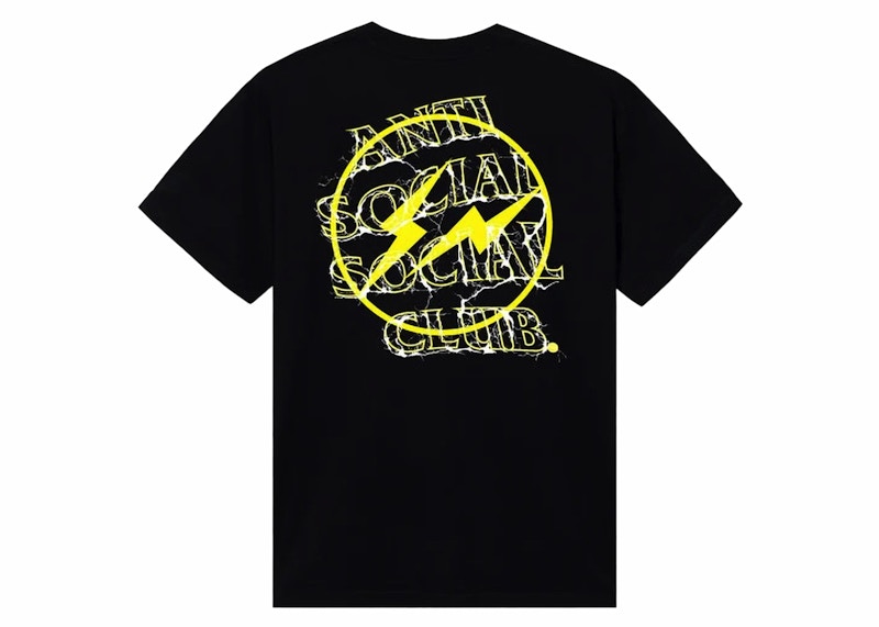 Anti Social Social Club Fragment Bolt Tee Black/Yellow