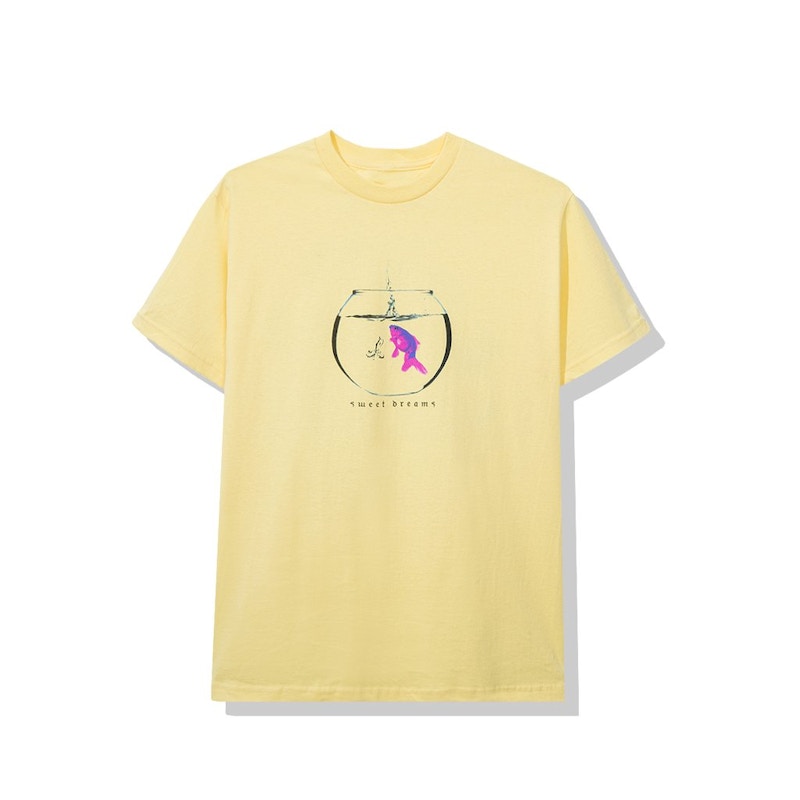 Anti Social Social Club Glitter Tee Yellow