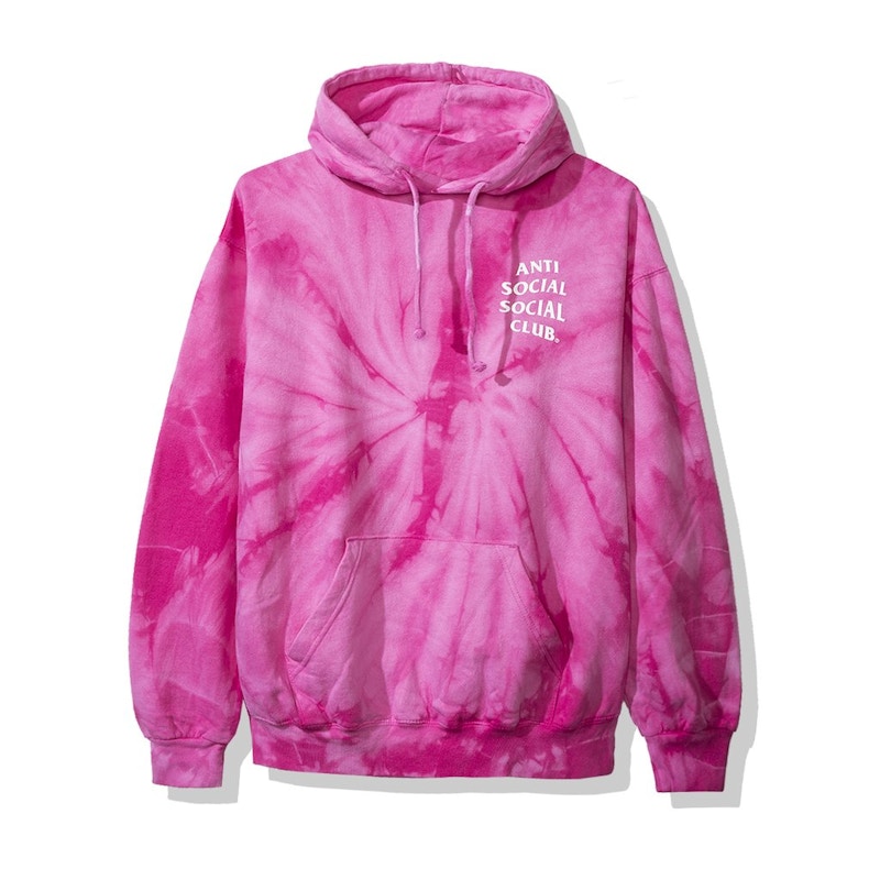 Anti Social Social Club Laguna Hoodie (FW19) Pink Tie Dye