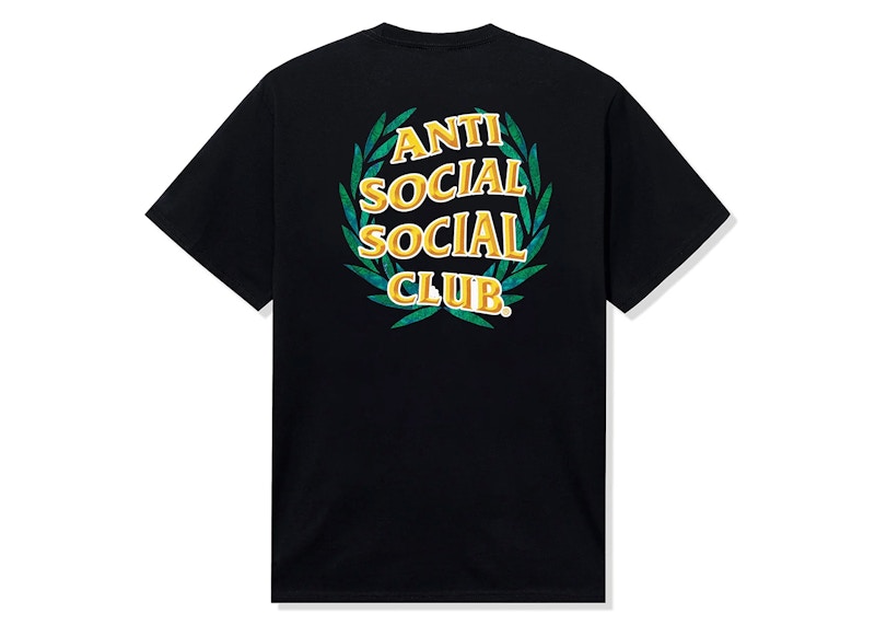 Anti Social Social Club Laurel Logo Flip Tee Black