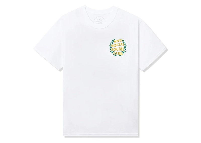 Anti Social Social Club Laurel Logo Flip Tee White