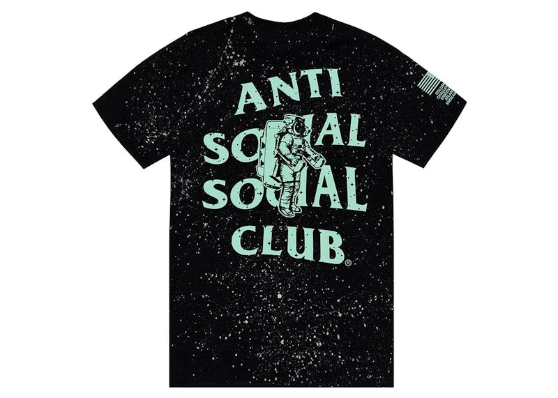 Anti Social Social Club Nasa Nebula Glow In The Dark Tee Black