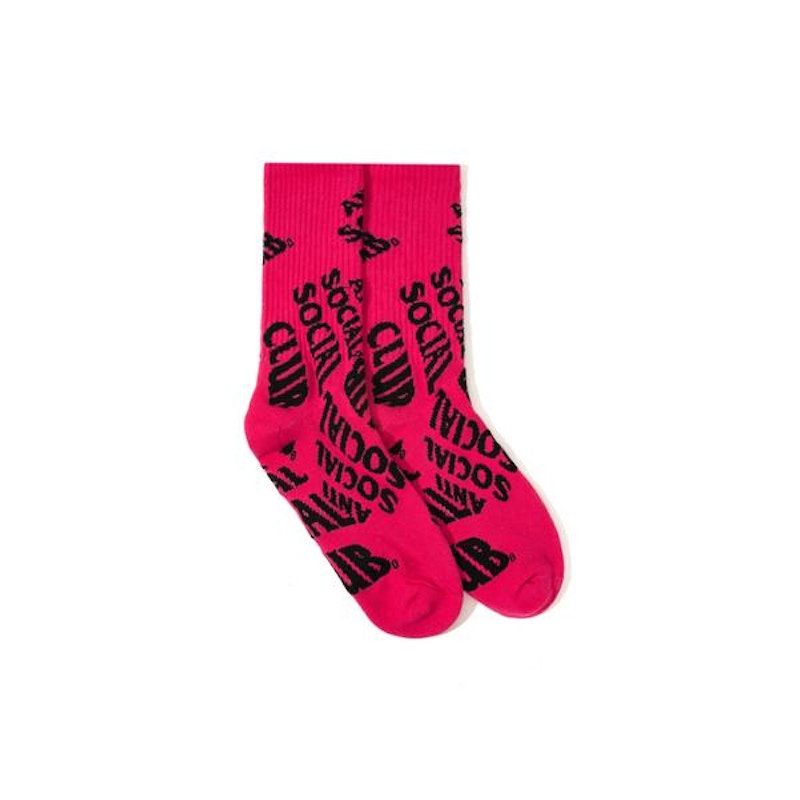 Anti Social Social Club No Drama Socks Pink