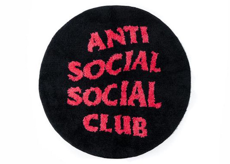 Anti Social Social Club No Shoes Inside Rug Black