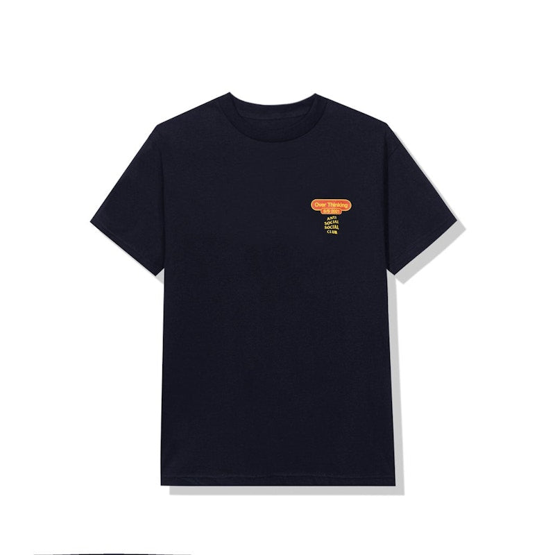 Anti Social Social Club Over Thinking 21 Tee Navy