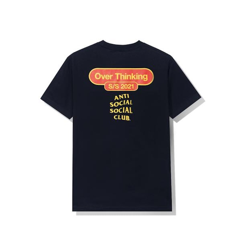 Anti Social Social Club Over Thinking 21 Tee Navy