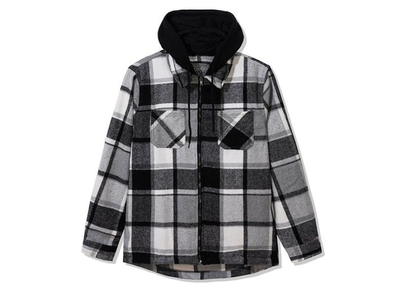 Anti Social Social Club Phaneritic Hooded Flannel White