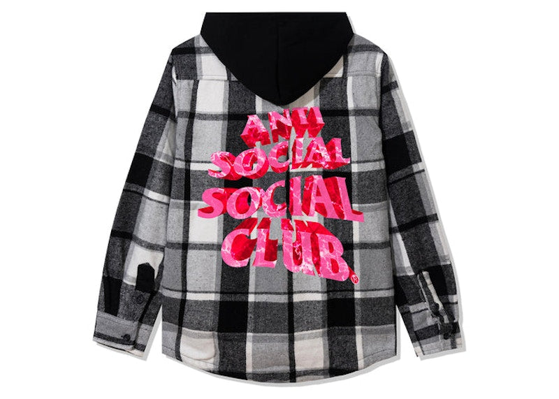 Anti Social Social Club Phaneritic Hooded Flannel White