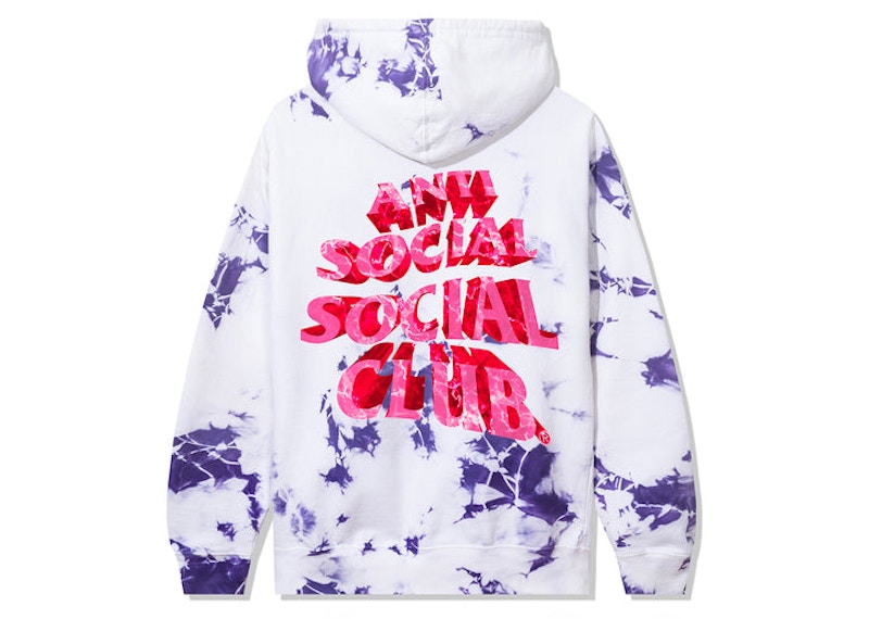 Anti Social Social Club Phaneritic Purple Tie Dye Hoodie Multicolor