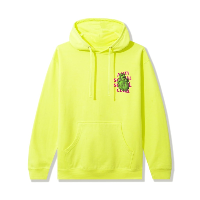 Anti Social Social Club Pulse Check Safety Hoodie Yellow