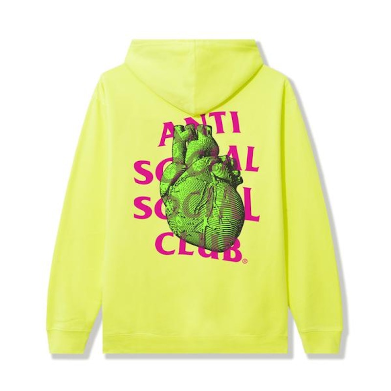 Anti Social Social Club Pulse Check Safety Hoodie Yellow