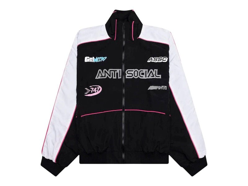 Anti Social Social Club Racing Track Jacket Black