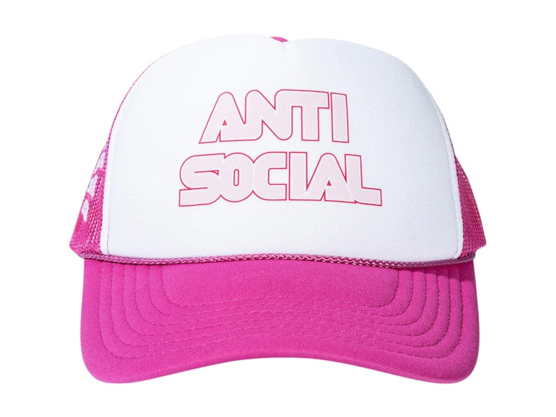 Anti Social Social Club Racing Trucker Hat Pink