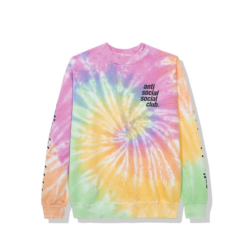 Anti Social Social Club Rotterdam Long Sleeve Tee Rainbow Tie Dye