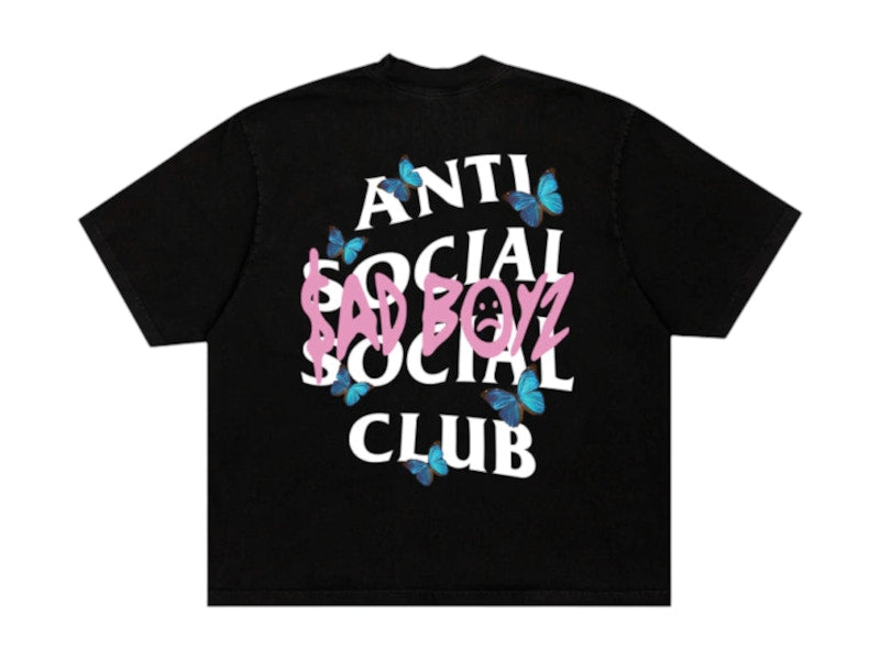 Anti Social Social Club Sadboyz Sad And Anti Social Tee Black