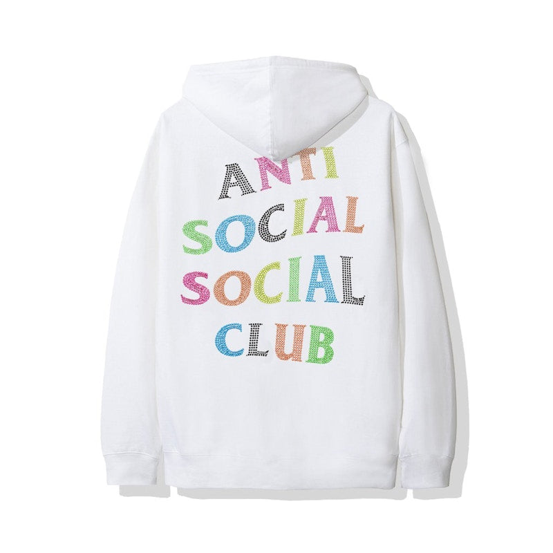Anti Social Social Club Stud Belt Hoodie White