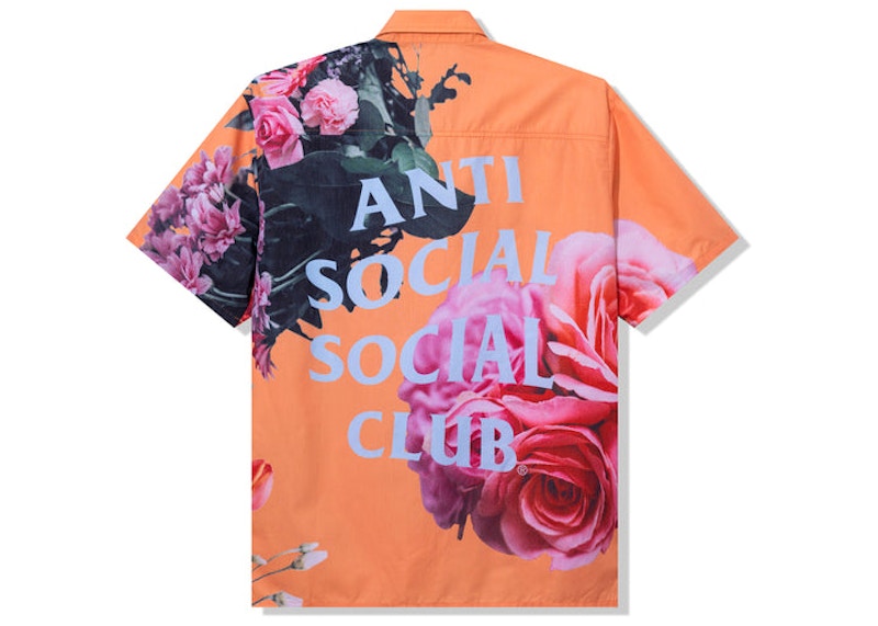 Anti Social Social Club Summers Over Button Up Orange