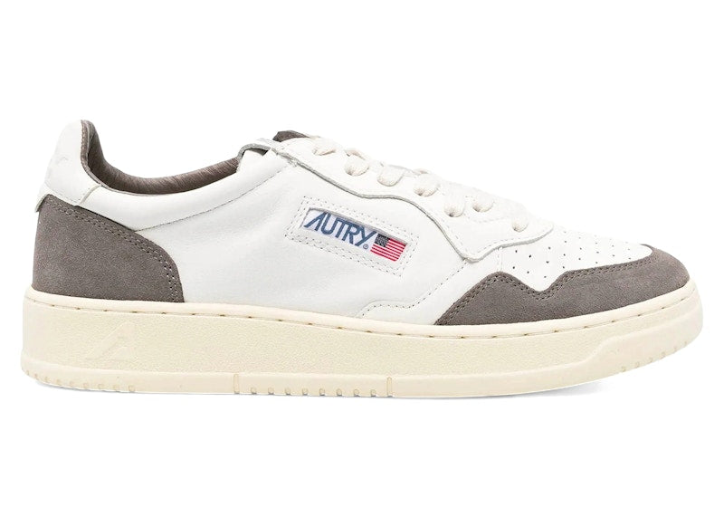Autry Medalist Leather Low White Morel