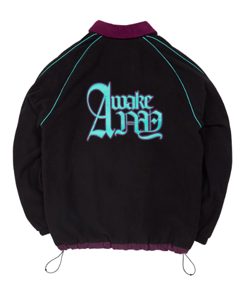 Awake Baseball Fleece Jacket Black/Purple